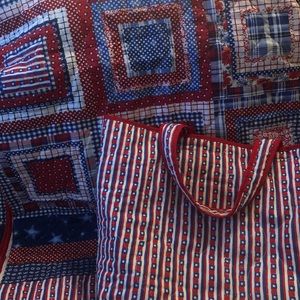 Better Homes & Gardens 4th of July Quilt w/Matching Tote